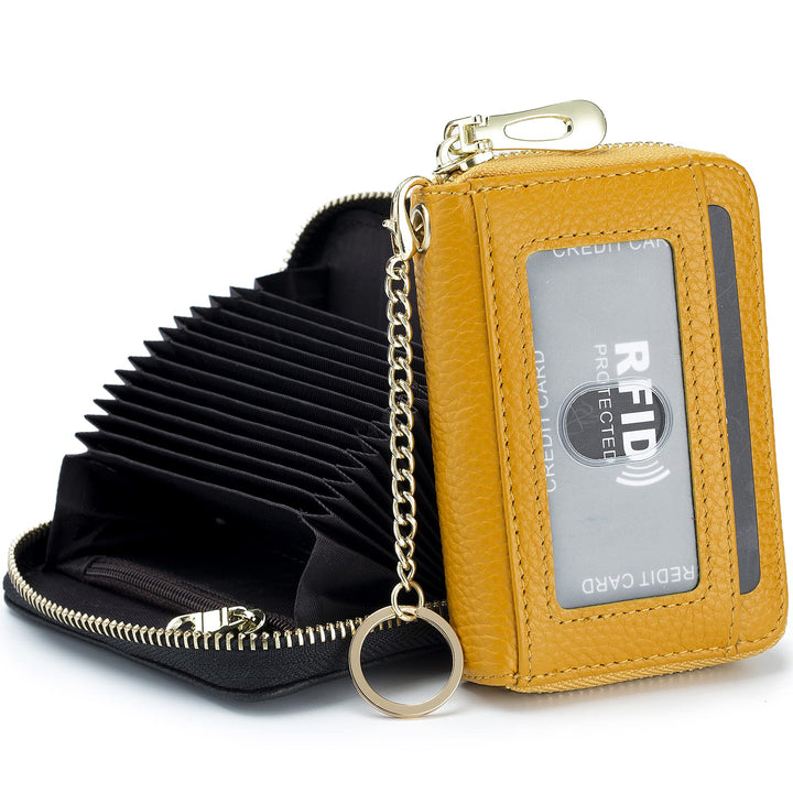 imeetu Card Holder for Women RFID Card Holder Wallet Slim Leather Cardholder Damen with 12 Card Slot