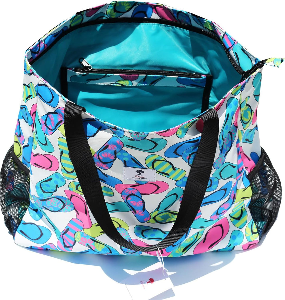 Grosse Strandtasche, wasserabweisend, leicht, 50,8 cm, für Damen, für Fitnessstudio, Strand, Reisen,