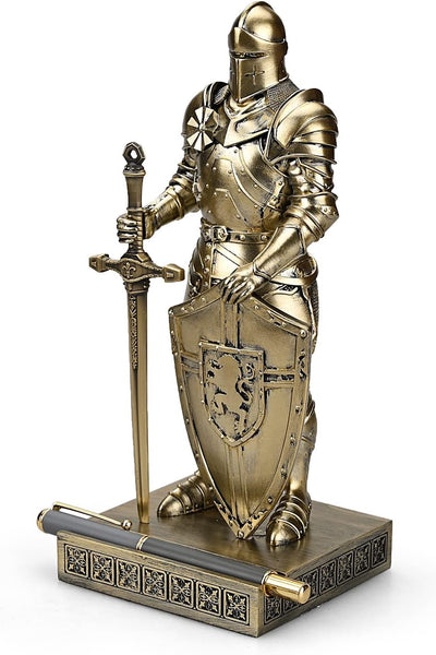 HDMbigmi King's Guard Ornament Ritter Statue für Schreibtisch, Desktop Zubehör Stifthalter Stifthalt