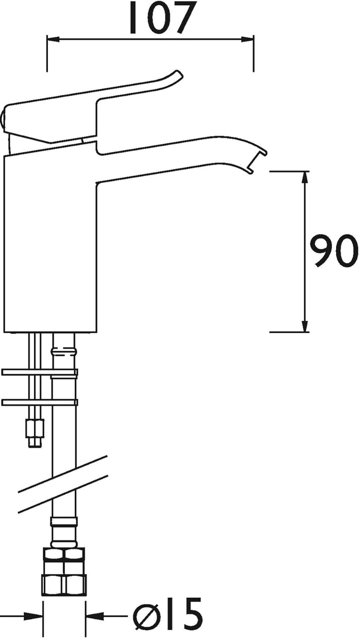 Bristan DSC BAS C Descent Waschtischmischer, Chrom Mixer, Mixer