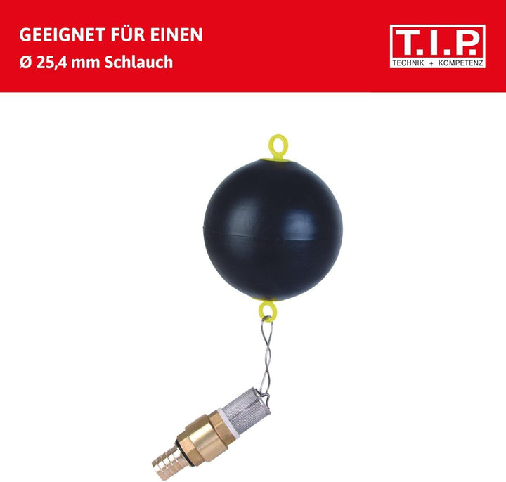T.I.P. Ballschwimmer mit Fussventil (Schwimmende Entnahme von Zisternen, Behältern, Brunnen, Verhind
