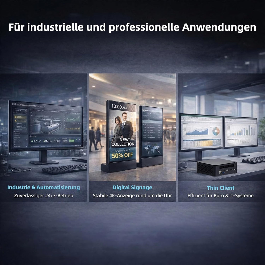 AWOW AK12 Mini-PC, AMD Ryzen 5 R2514 Embedded (4C/8T, bis 3.7 GHz, 15 W), 16 GB DDR4, 512 GB PCIe 3.
