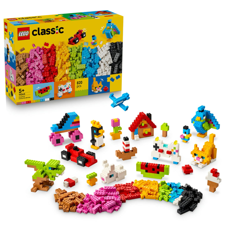 LEGO Classic Kreative Bunte Steine - Lernspielzeug zur Förderung der Feinmotorik - Tiere, Dinosaurie