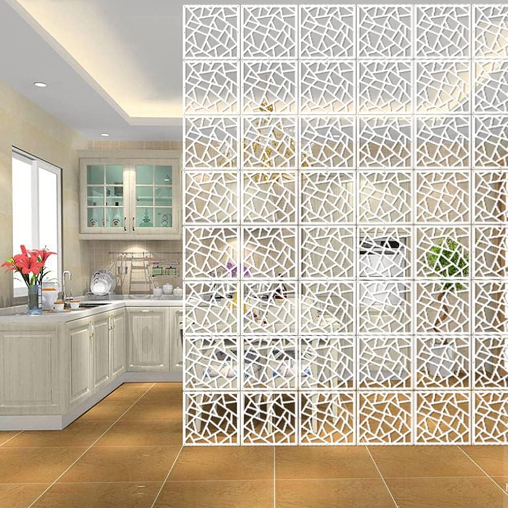 12 Stück/Set Weiss Hängende Raumteiler Bildschirme DIY Panel Bildschirme Trennwand Wandteiler Raum D