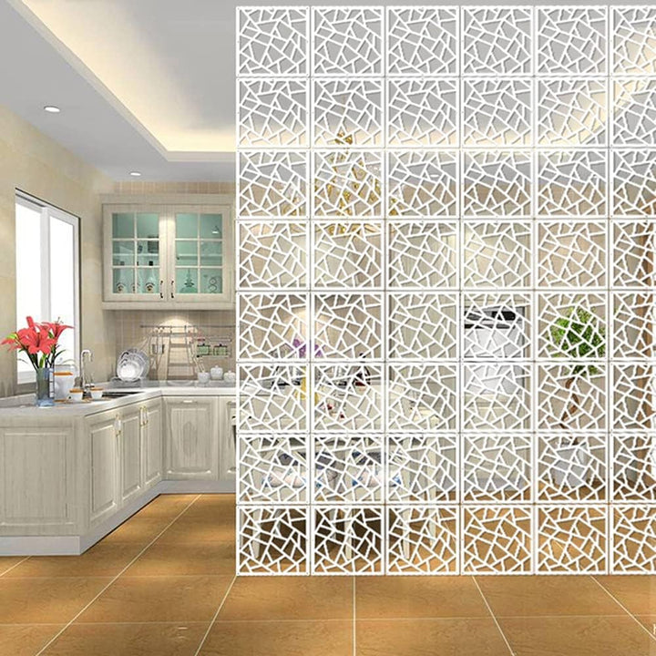 12 Stück/Set Weiss Hängende Raumteiler Bildschirme DIY Panel Bildschirme Trennwand Wandteiler Raum D