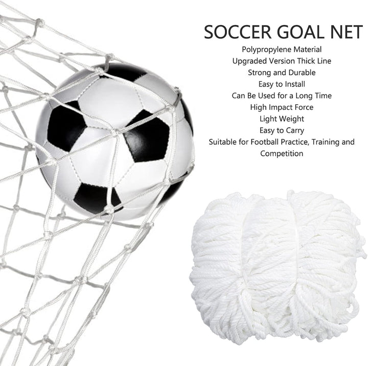 Fussballtor Netz, 3,6 x 1,8 m/12 x 6 ft Fussballnetz Polypropylen Fussballnetz für für Outdoor Fussb
