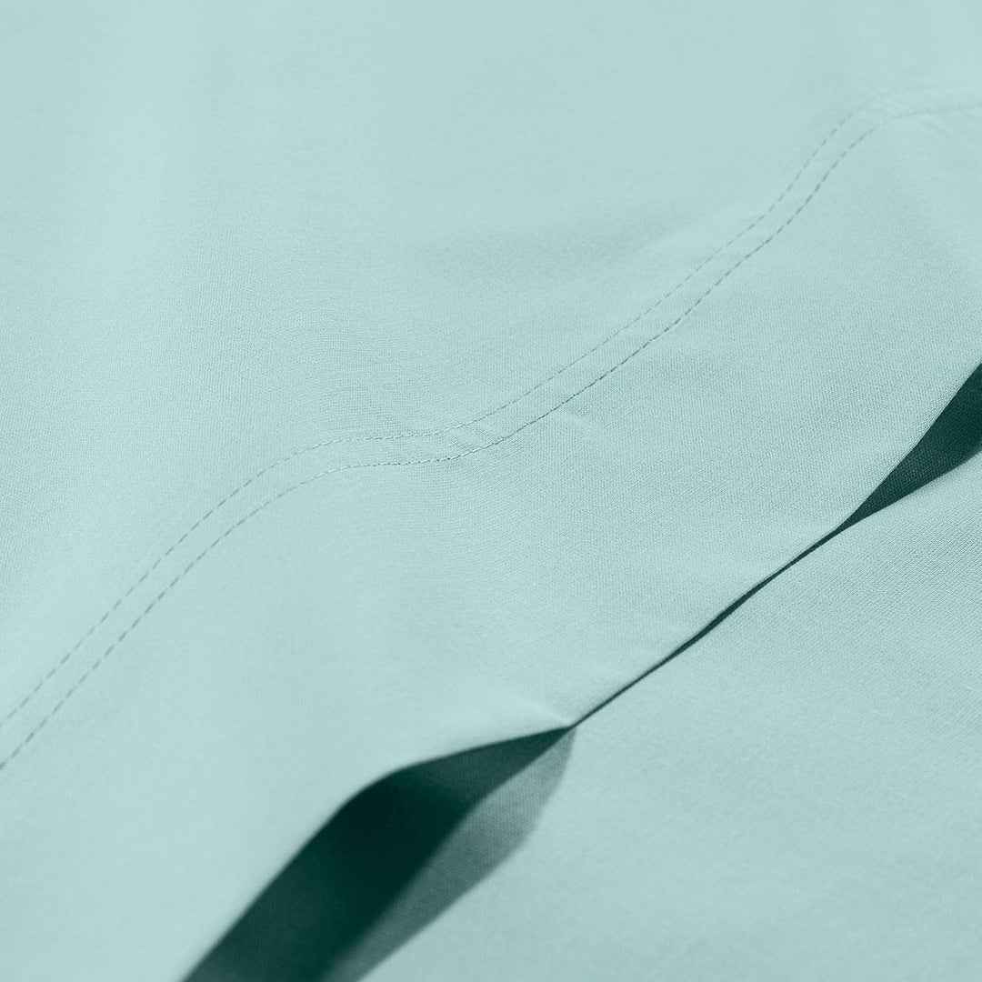 Caleffi Baumwolle, einfarbig, Bettwäsche, Wasser, Doppelbett 160 x 190 cm Aqua (Blau), 160 x 190 cm