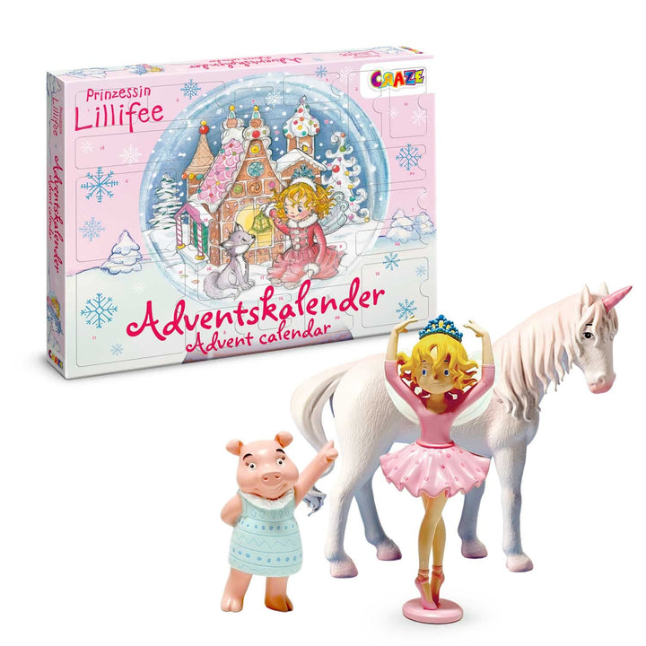 CRAZE Prinzessin Lillifee Adventskalender Kinder - Spielzeug Adventskalender Mädchen mit Prinzessin