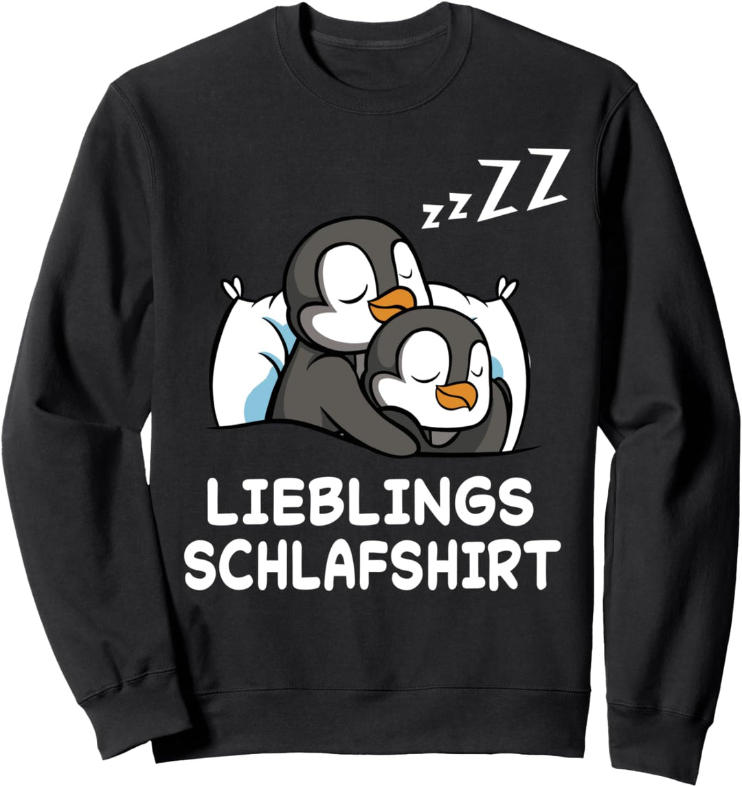 Pinguin Pinguine Nap Schlafen Pyjama Schlafanzug Nachthemd Sweatshirt