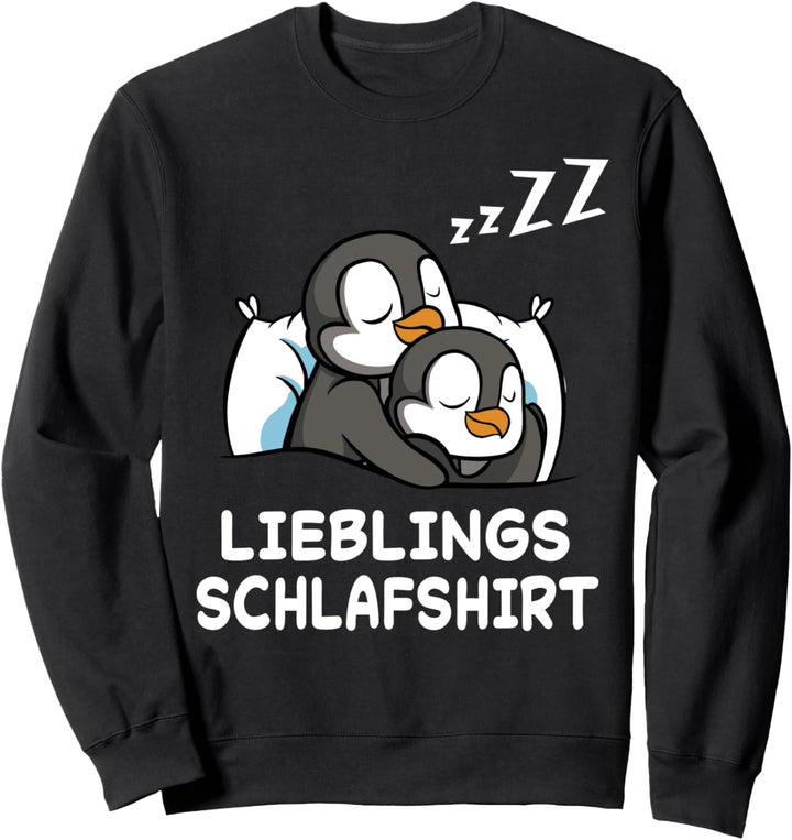 Pinguin Pinguine Nap Schlafen Pyjama Schlafanzug Nachthemd Sweatshirt