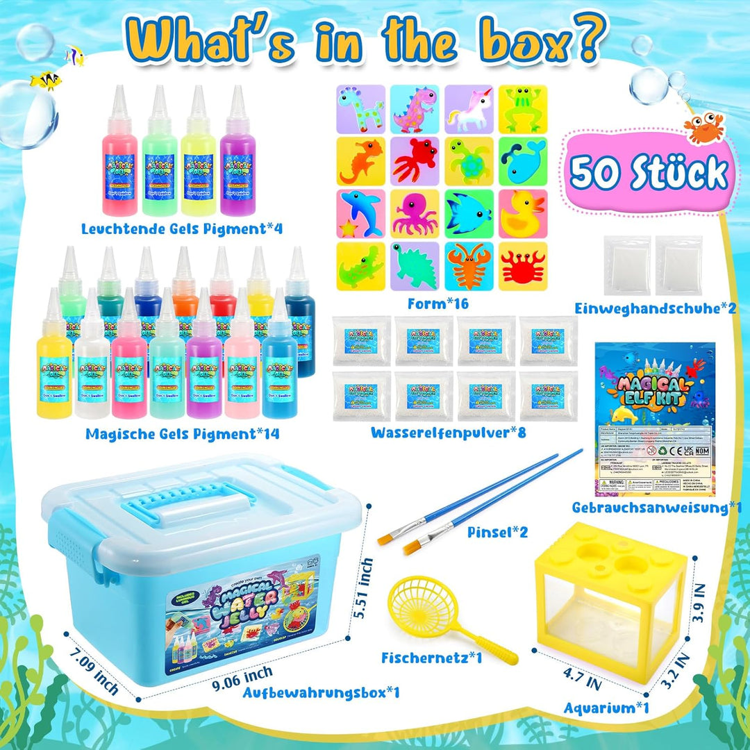 Aqua Gelz, Bastelset Kinder 4-8 Jahre Wasserperlen für Kinder Squishy Selber Machen Kindergeburtstag