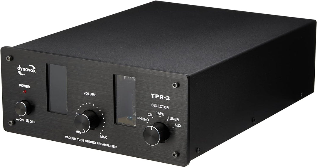 Dynavox Röhrenvorstufe TPR-3, Vorverstärker mit Röhren, 5 Cinch-Eingänge inkl. Phono-Eingang für Pla
