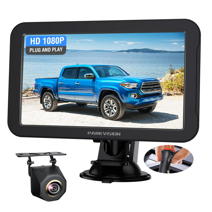 PARKVISION Rückfahrkamera Auto mit Nachtsicht, Rückfahrkamera Nachrüsten System mit 7" LCD Auto Moni