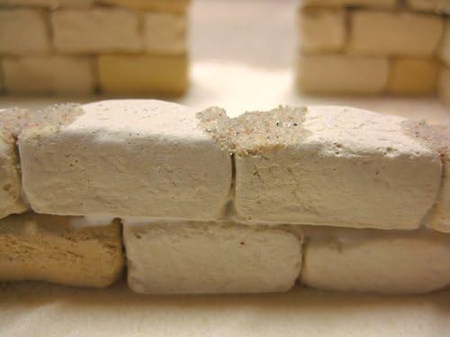 150 rechteckige Ruinenbausteine, sandfarbig (Ocker)