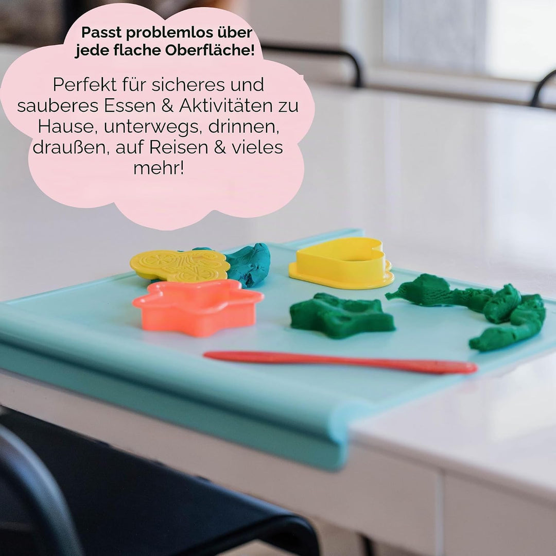The Table Tyke Tischset aus 100 % Silikon mit Zahnenrand, Stossstange/Verschüttungsstopper, spülmasc