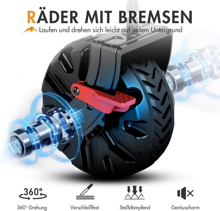 Portal Bollerwagen faltbar grösse Reifen mit Bremse Klappwagen Handwagen klappbar mit Seitentasche F
