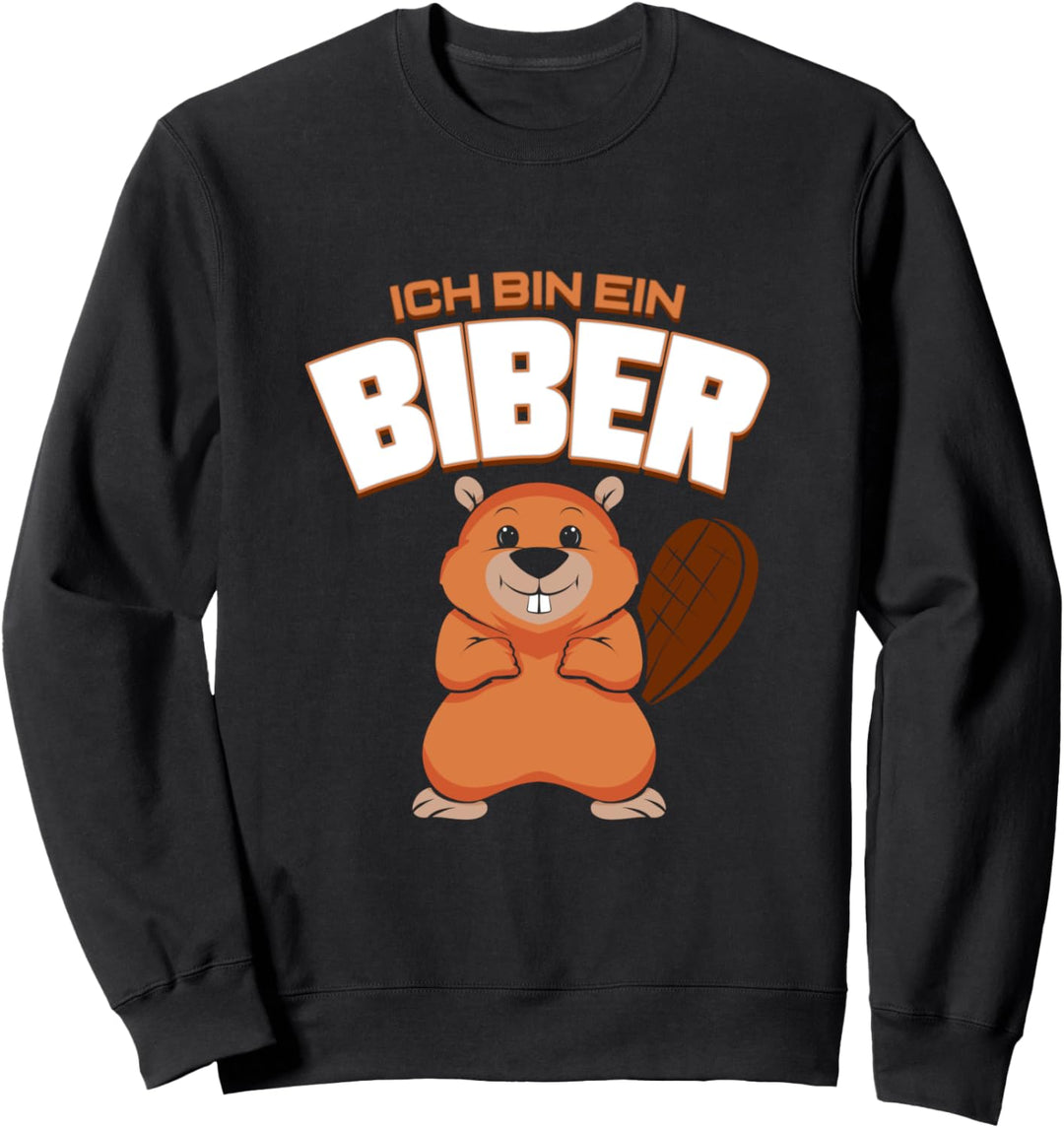 Biber Lustiges Geschenk für Tierfreund Nagetier Biberdamm Sweatshirt