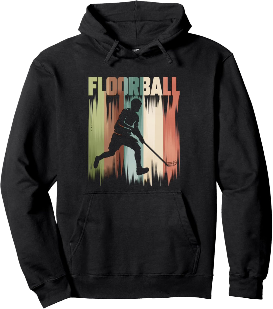 Floorball Unihockey Retro Vintage Spieler Geschenk Pullover Hoodie
