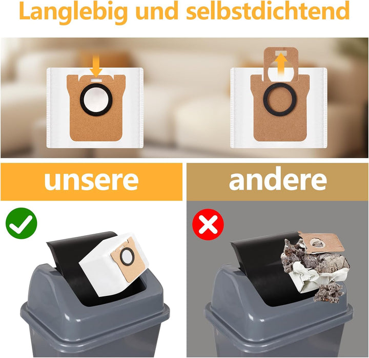 12 Stück Staubbeutel für Dreame L10s Ultra / L10 Ultra/Dreame L20 Ultra & Xiaomi X20 Plus/Xiaomi X20