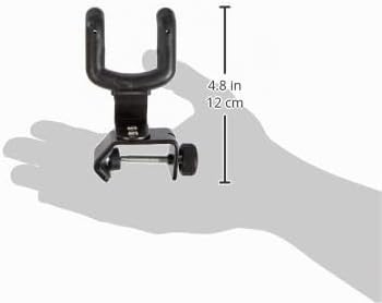 K&amp;M 15590 Ukulele-Halter Schwarz – flexible Klemmvorrichtung aus Stahl – Kunststoffbezug, 6,6 x 11,6