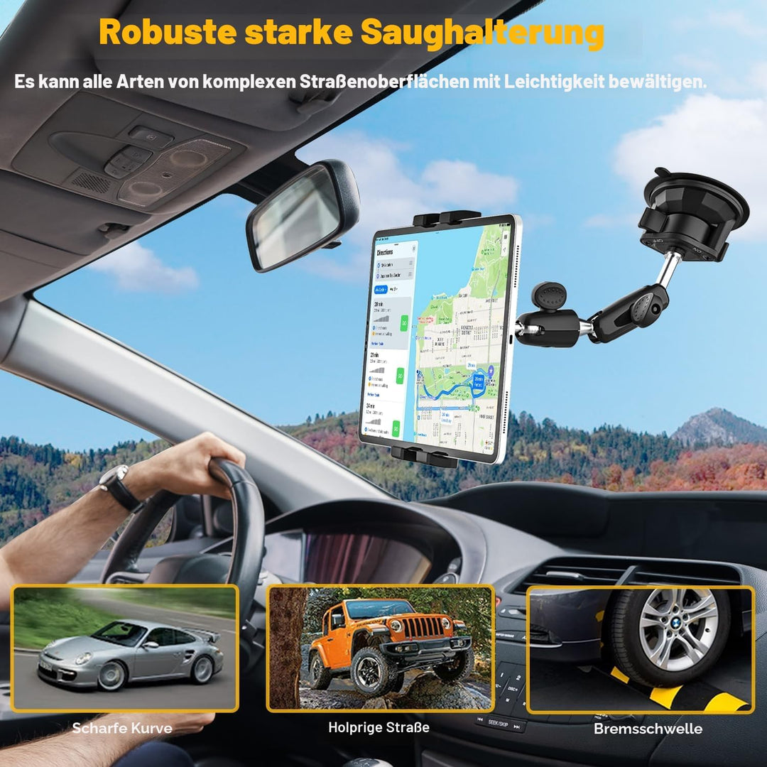 Oilcan Starker Saugnapf Tablet Autohalterung Vorne, KFZ Windschutzscheibe Fenster Armaturenbrett Tab