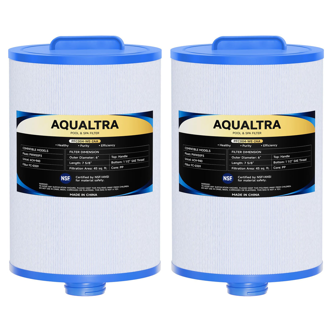 AQUALTRA Spa Filterkartuschen Kompatibel mit PWW50P3(39MM Grobgewinde), 6CH-940, FC-0359, 817-0050,