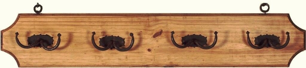 MiaMöbel Garderobenhaken Mexico Möbel 100x18x6 cm Landhausstil Massivholz Pinie Honig