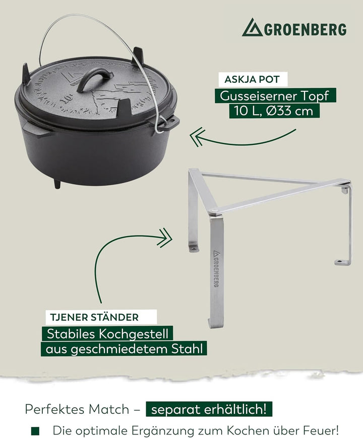 Katla Grill L I 45 x 44 x 45 cm I kompakter Holzkohlegrill aus Edelstahl für Camping & Garten I idea