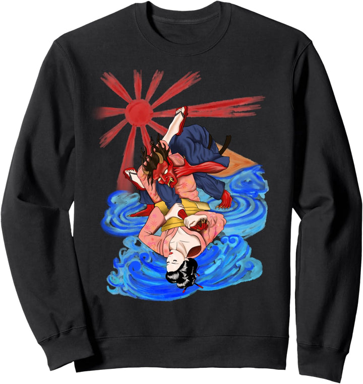 Geisha do triangle Submission unter das Böse Japanese BJJ Sweatshirt