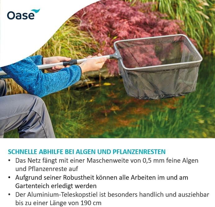 OASE 50078 Profi Teichkescher - Kescher, Fischkescher, Teichzubehör, Teichreinigung, Entfernung von