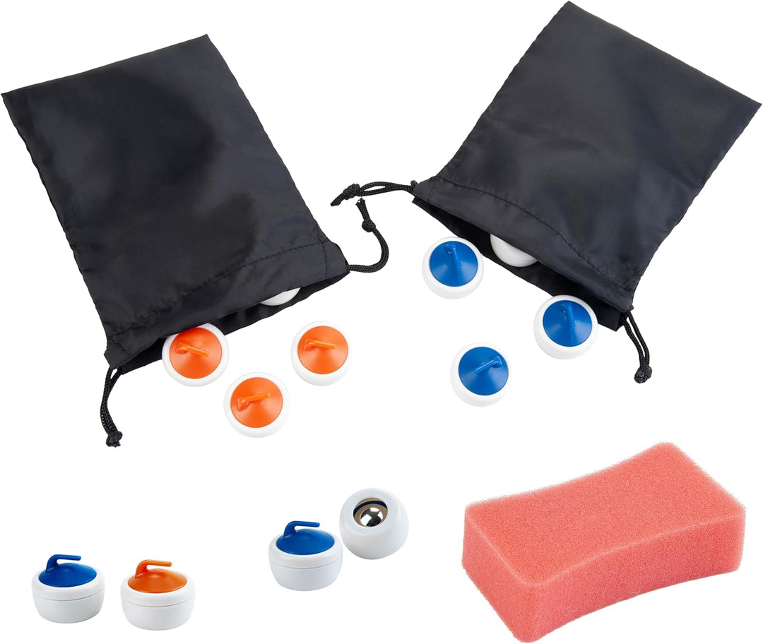 Engelhart - 2 in 1 Curling and Shuffleboard Table-Top Game - 180cm, Compact Curling Spiel und Revers