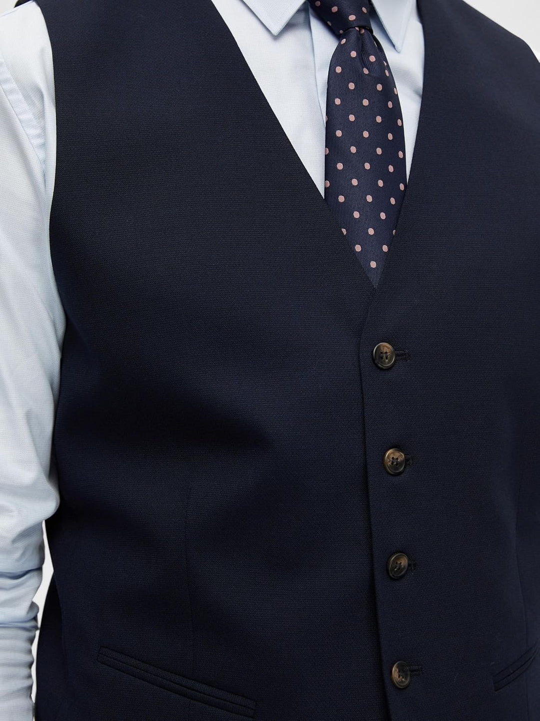 Selected Homme male Weste Klassischer Wollgemisch, Navy Blazer