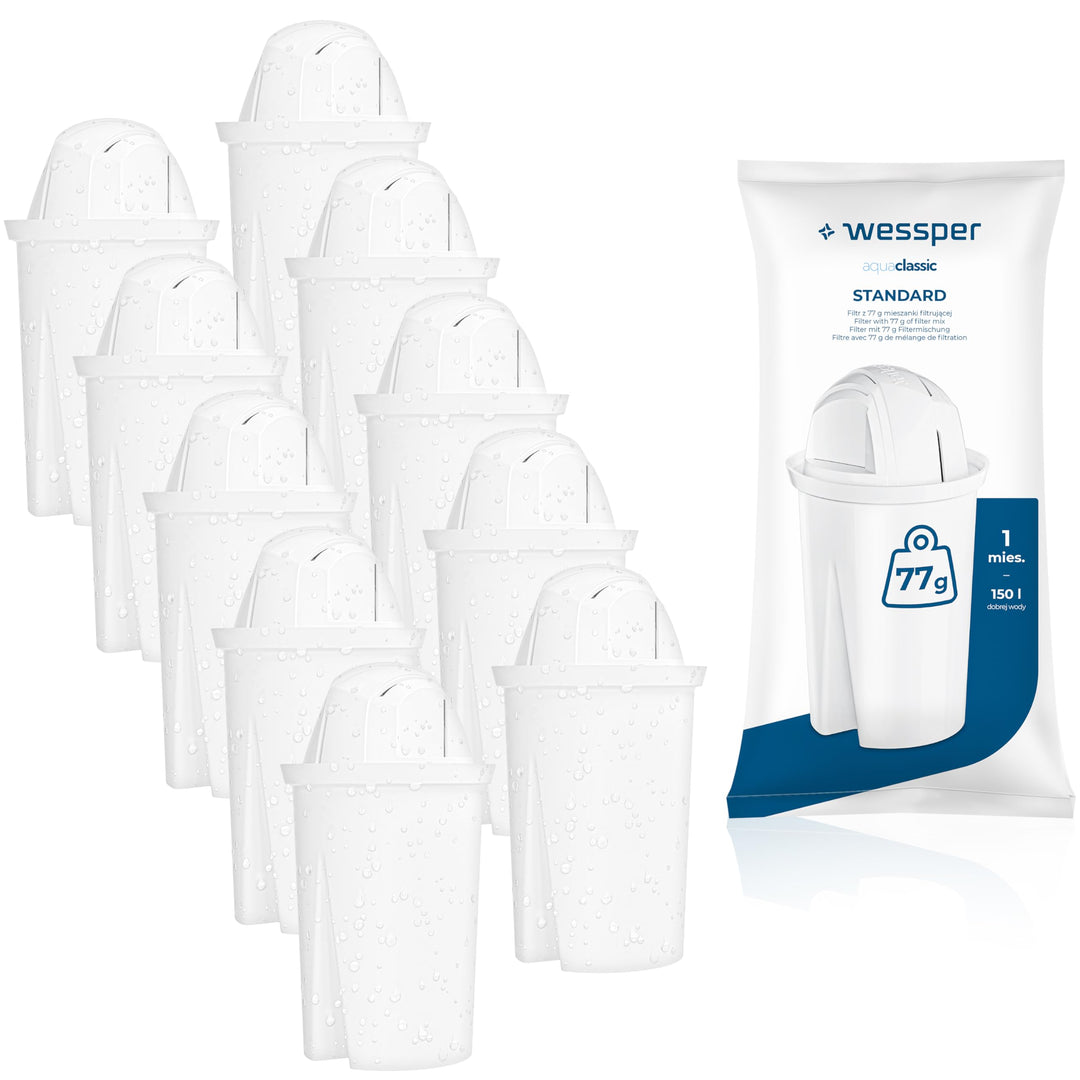 Wessper AquaClassic Filterkartuschen kompatibel mit Brita Classic, Dafi Classic – 10er Pack 10er-Pac