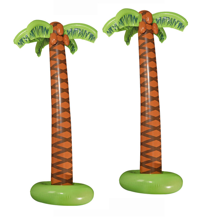 W WIDMANN MILANO Party Fashion 10136169B - Aufblasbare Palmen, 2 Stück, Höhe circa 180 cm, Beachpart