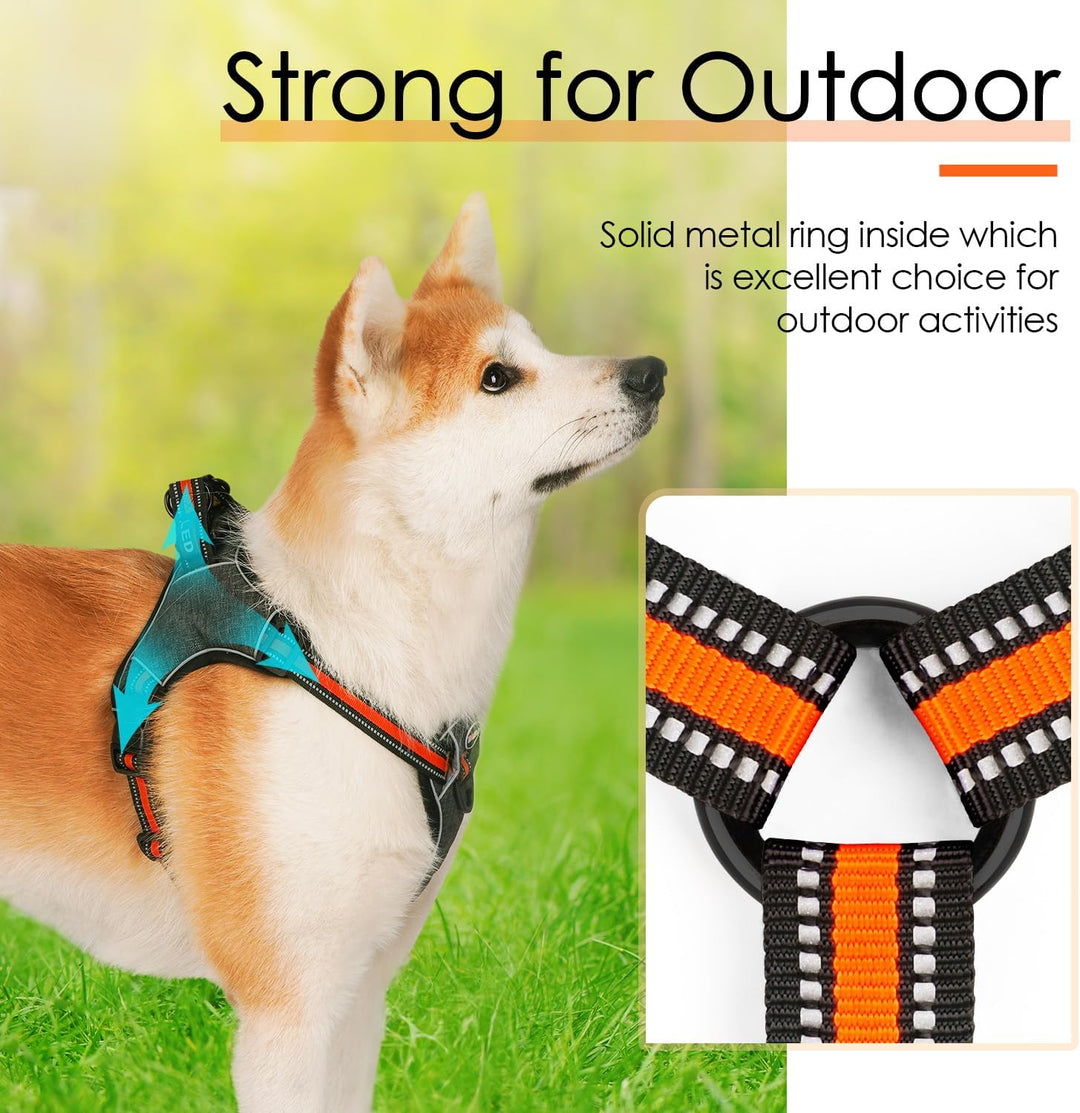ThinkPet No-Pull Geschirr, Ausbruchsicheres Reflektierendes Step-in Hundegeschirr, Verstellbares Atm