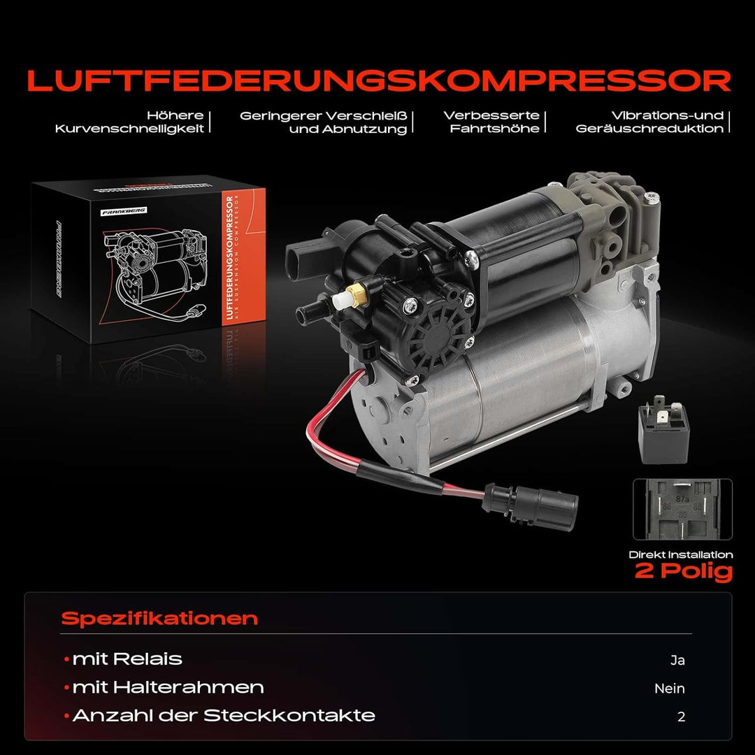 Frankberg Luftfederung Kompressor Kompatibel mit A6 4G2 4GC 1.8L-4.0L 2010-2018 A6 Avant 4G5 4GD 1.8