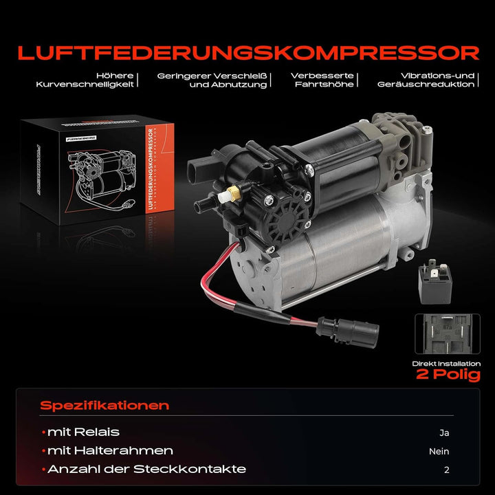 Frankberg Luftfederung Kompressor Kompatibel mit A6 4G2 4GC 1.8L-4.0L 2010-2018 A6 Avant 4G5 4GD 1.8