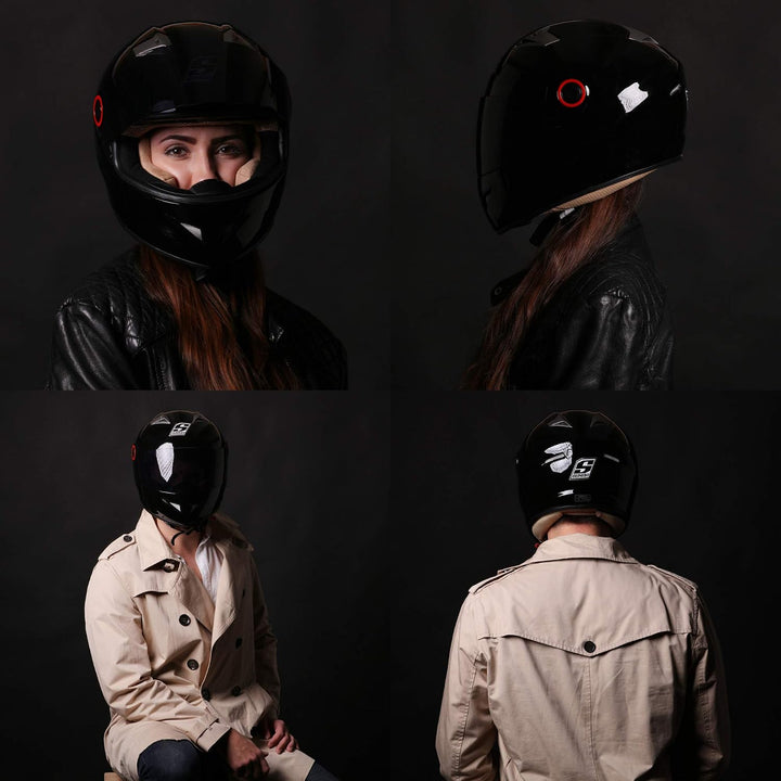 Soxon® ST-666 „Deluxe Titan“ · Integral-Helm · Full-Face Motorrad-Helm Roller-Helm Scooter-Helm Crui