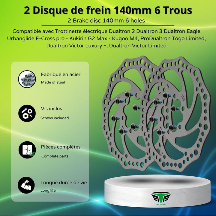 Bremsscheibe 140mm für Elektroroller Dualtron 2 Dualtron 3 Dualtron Eagle Urbanglide E-Cross pro - K