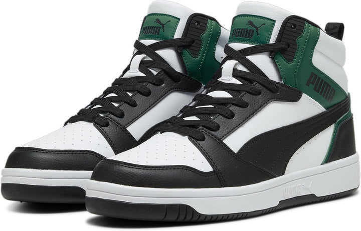 Puma Unisex Rebound V6Sneaker 44 EU Puma White Puma Black Vine, 44 EU Puma White Puma Black Vine