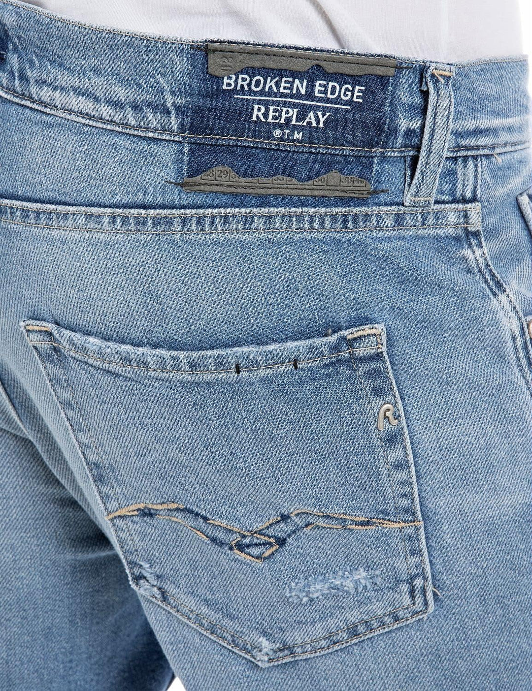 Replay Herren Jeans Mickym Slim-Fit 27W / 30L Light Blue 010-1, 27W / 30L Light Blue 010-1
