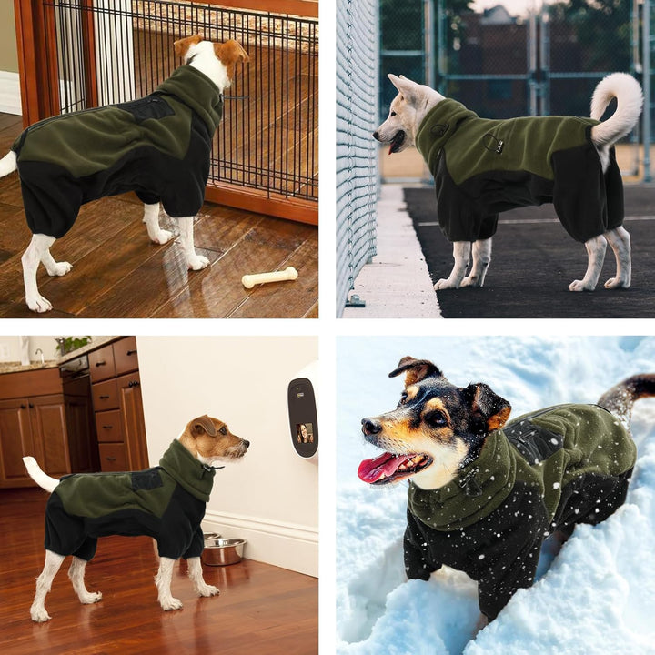 Hunde Fleecejacke, Wintermantel mit Abnehmbarer Rollkragen Hundemantel Hundepullover Warm Winddicht
