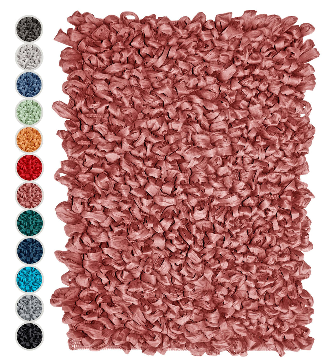 Lashuma Zottelteppich Masala Pink, weiche hochfor Badematte 50x70 cm 50x70 cm Marsala, 50x70 cm Mars