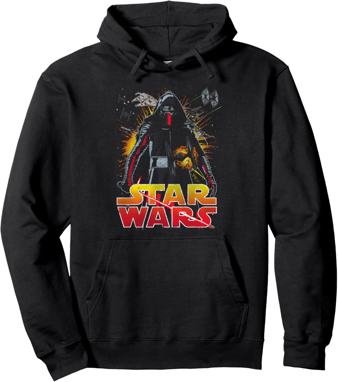 Star Wars The Force Awakens Kylo Ren Fighter Portrait Pullover Hoodie