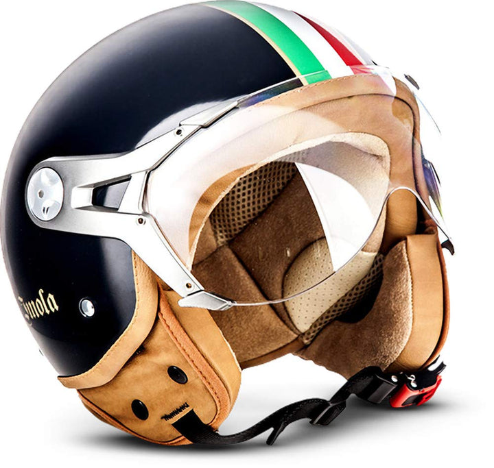 Soxon® SP-325 „Imola Black“ · Jet-Helm · Motorrad-Helm Roller-Helm Scooter-Helm Moped Mofa-Helm Chop
