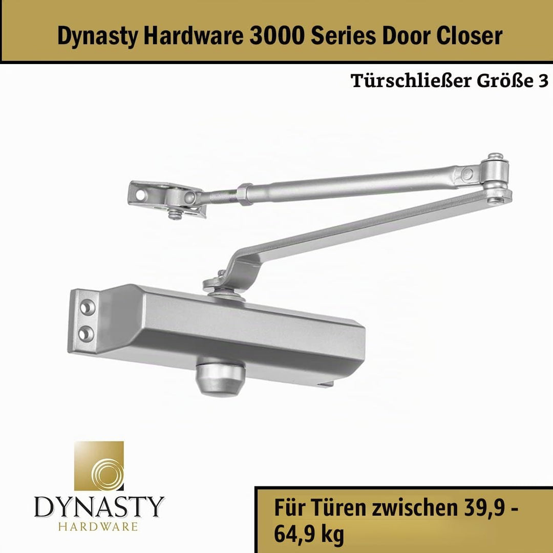 Dynasty Hardware 3000-alum Commercial Grade Türschliesser, Grösse 3 Spring, gespritztem Aluminium
