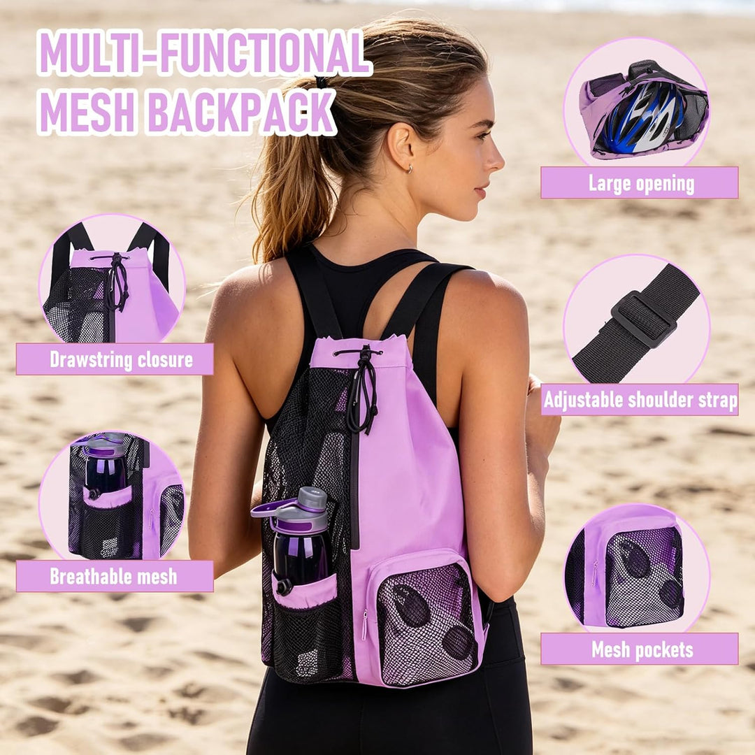 Schwimmbeutel Wasserdicht Kinder, Swimming Bag, Tasche Schwimmunterricht Kinder, Mesh Schwimmrucksac