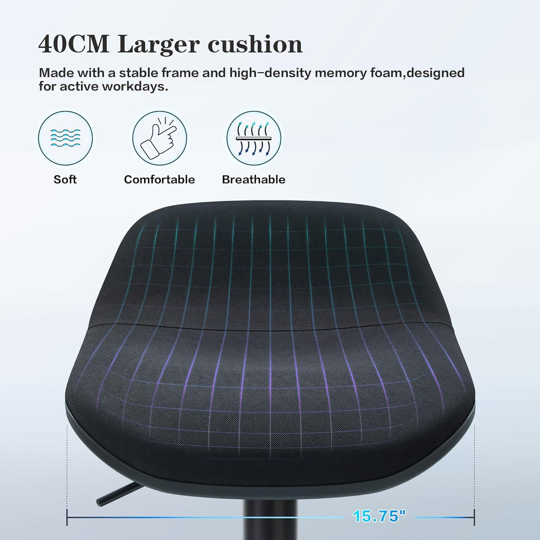 IWMH Stehhocker Höhenverstellbar, Ergonomische Stehhilfe, 360° Drehbar Bürohocker mit Anti-Rutsch Gr