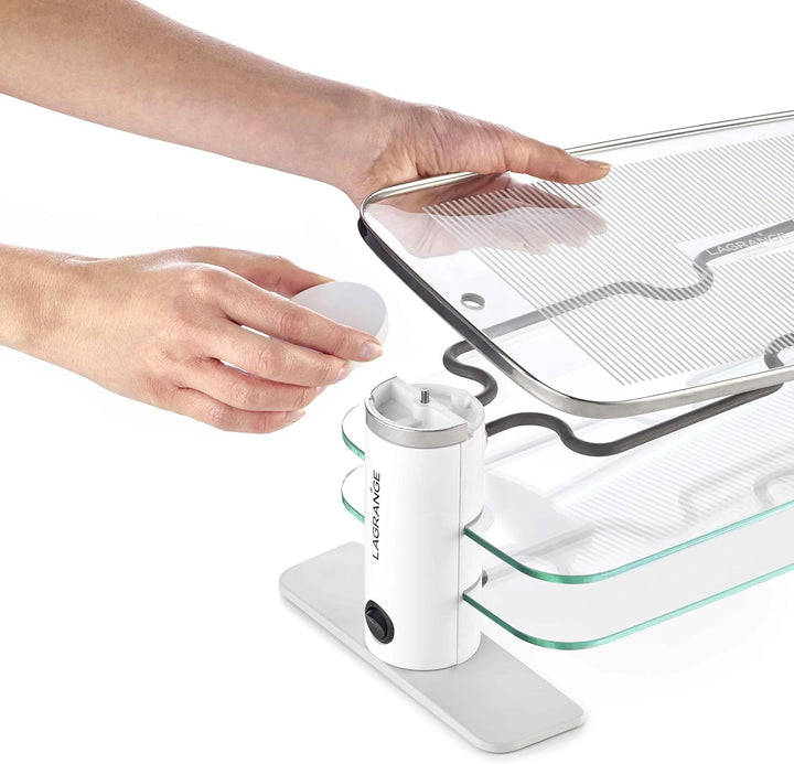 LAGRANGE Raclette-Gerät für 10 Personen, 1200 W, Glasplatten, abnehmbare obere Platte für einfache R