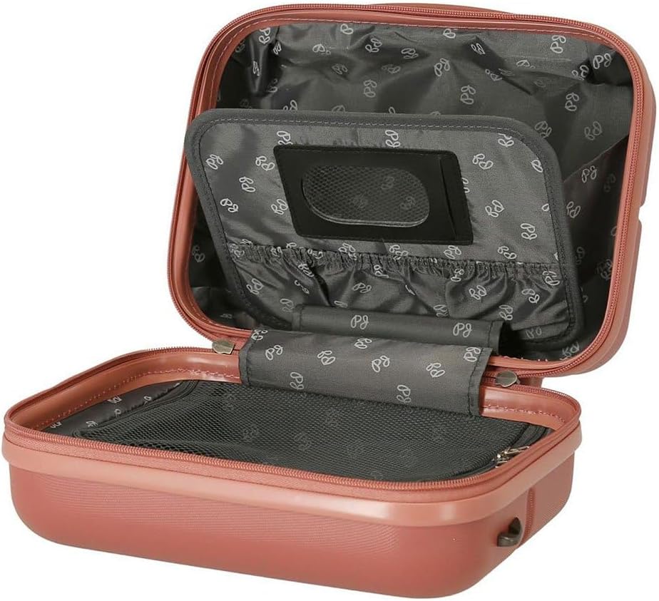 Pepe Jeans Highlight Kulturbeutel, anpassbar, mit Umhängetasche Terrakotta Makeup Tasche, Terrakotta